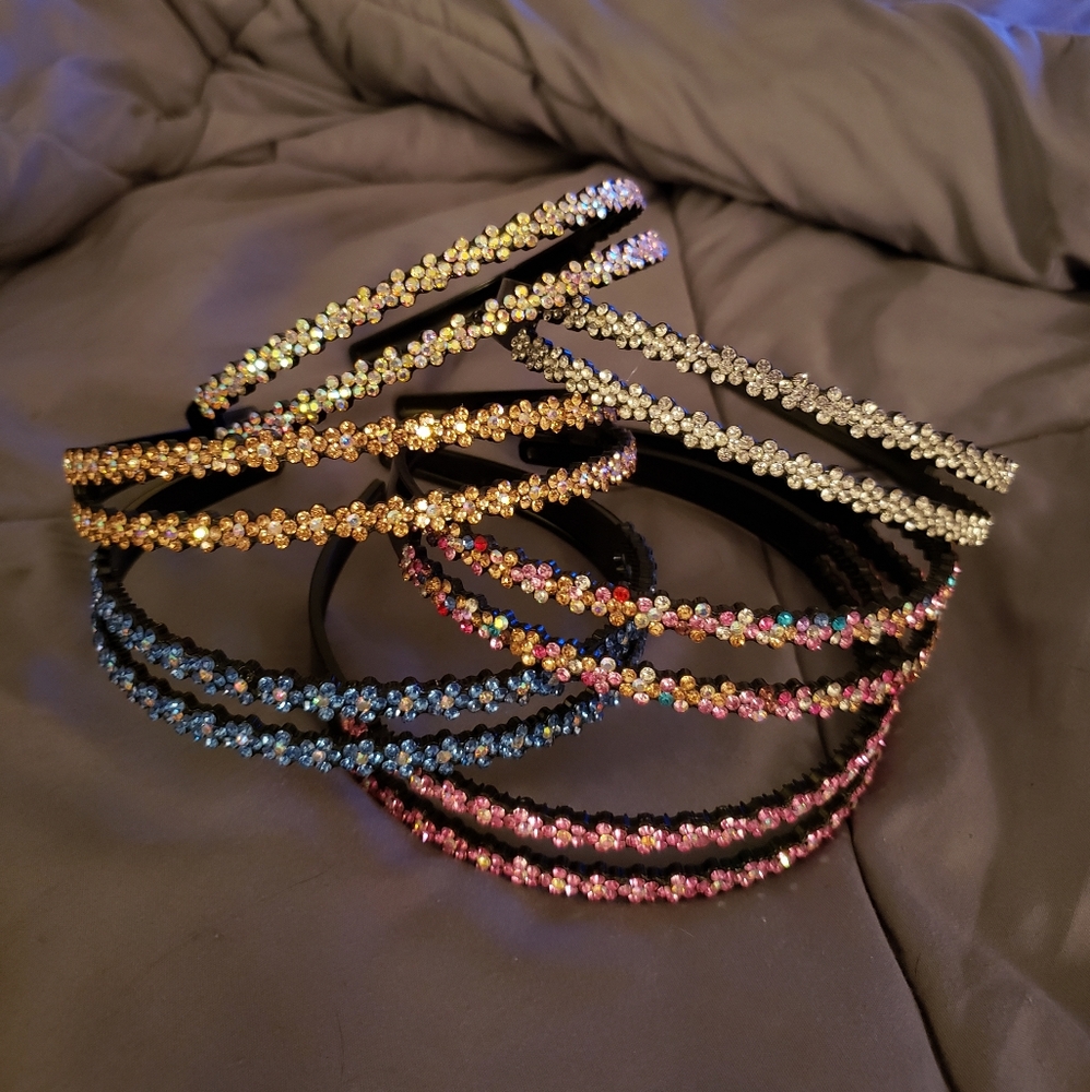 6 Pack of Bejeweled Headbands